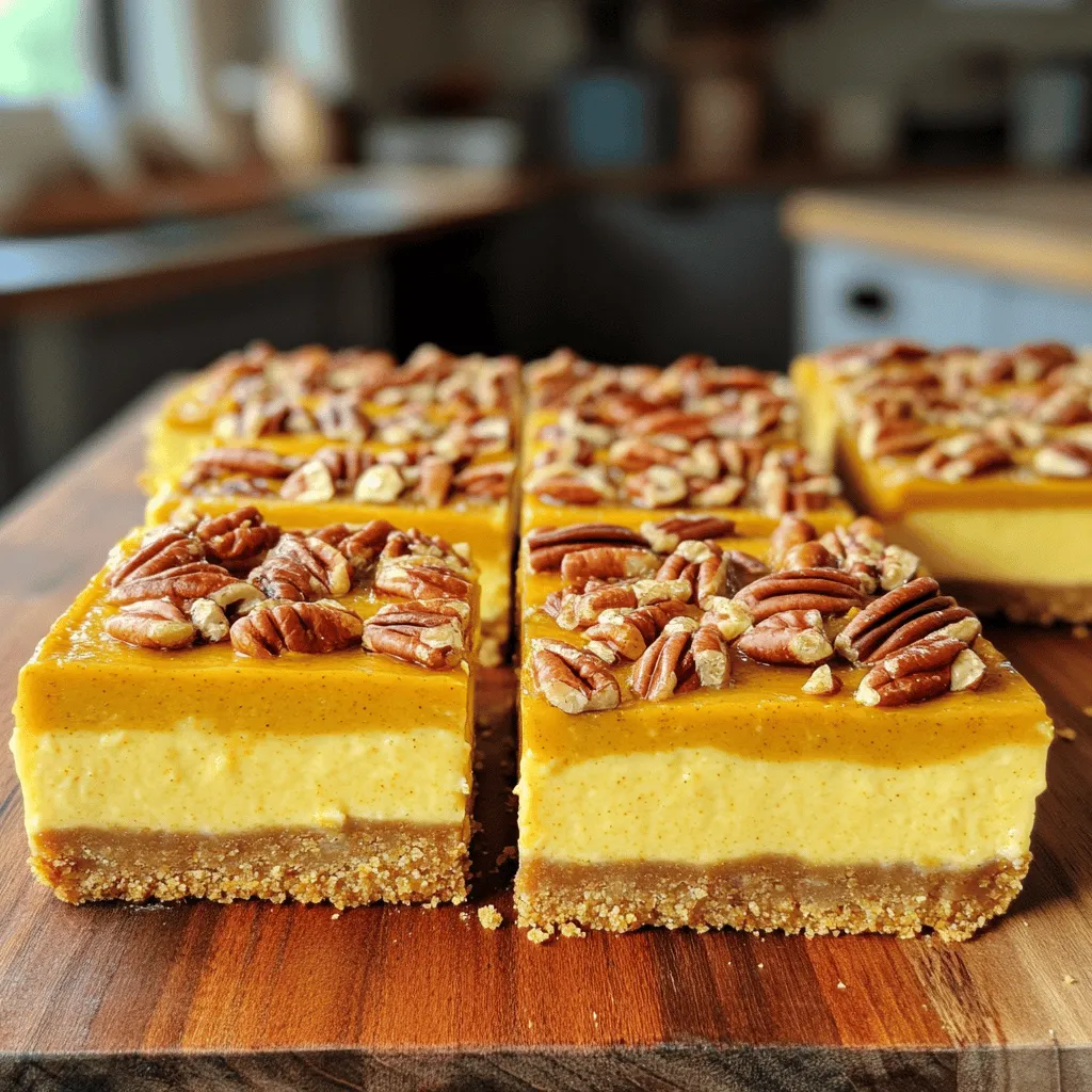 Pumpkin Pecan Cheesecake Bars Decadent Fall Delight