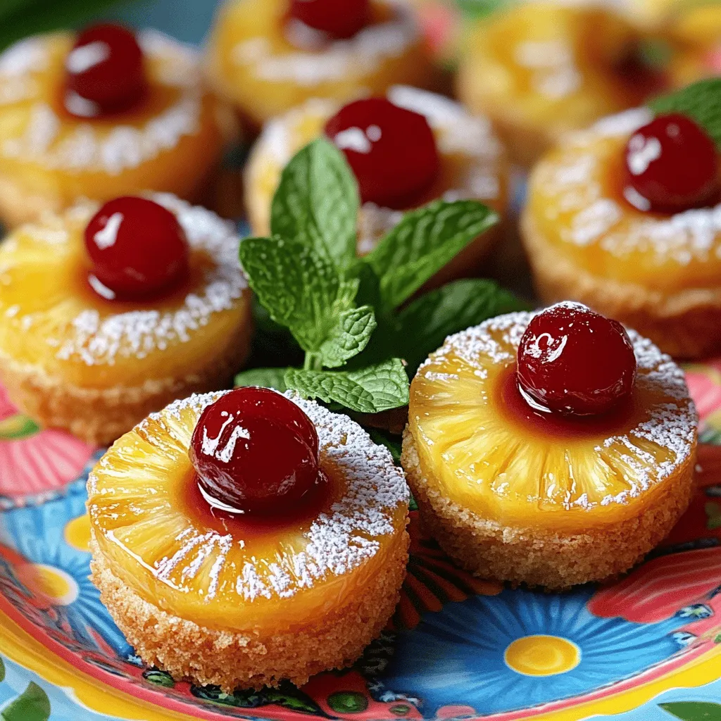 Mini Pineapple Upside Down Cakes Delightful Treats