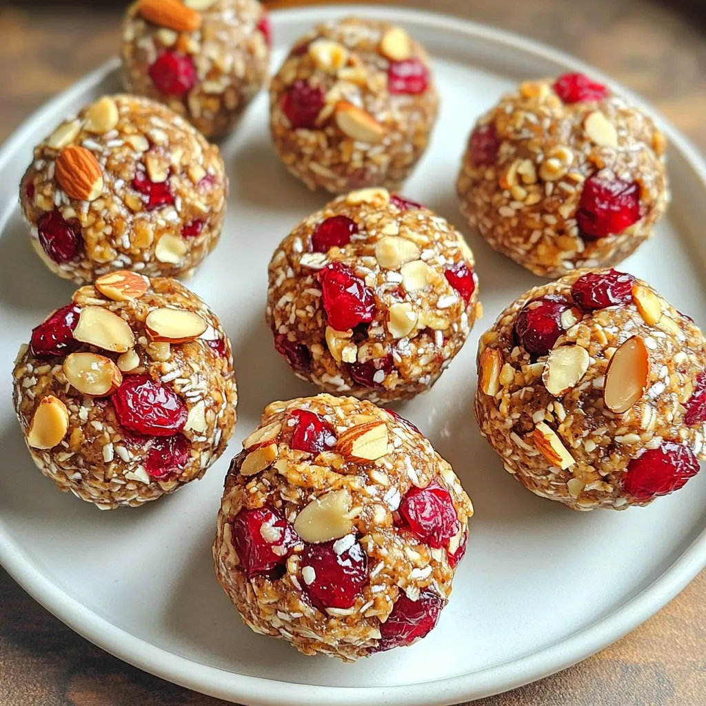Cranberry Almond Energy Bites Healthy Snack Option