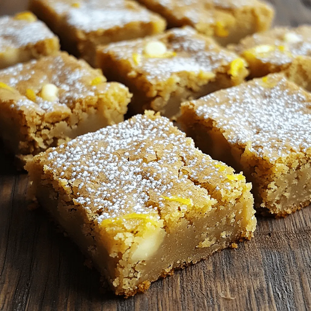 Olive Oil Lemon Blondies Flavorful and Light Dessert