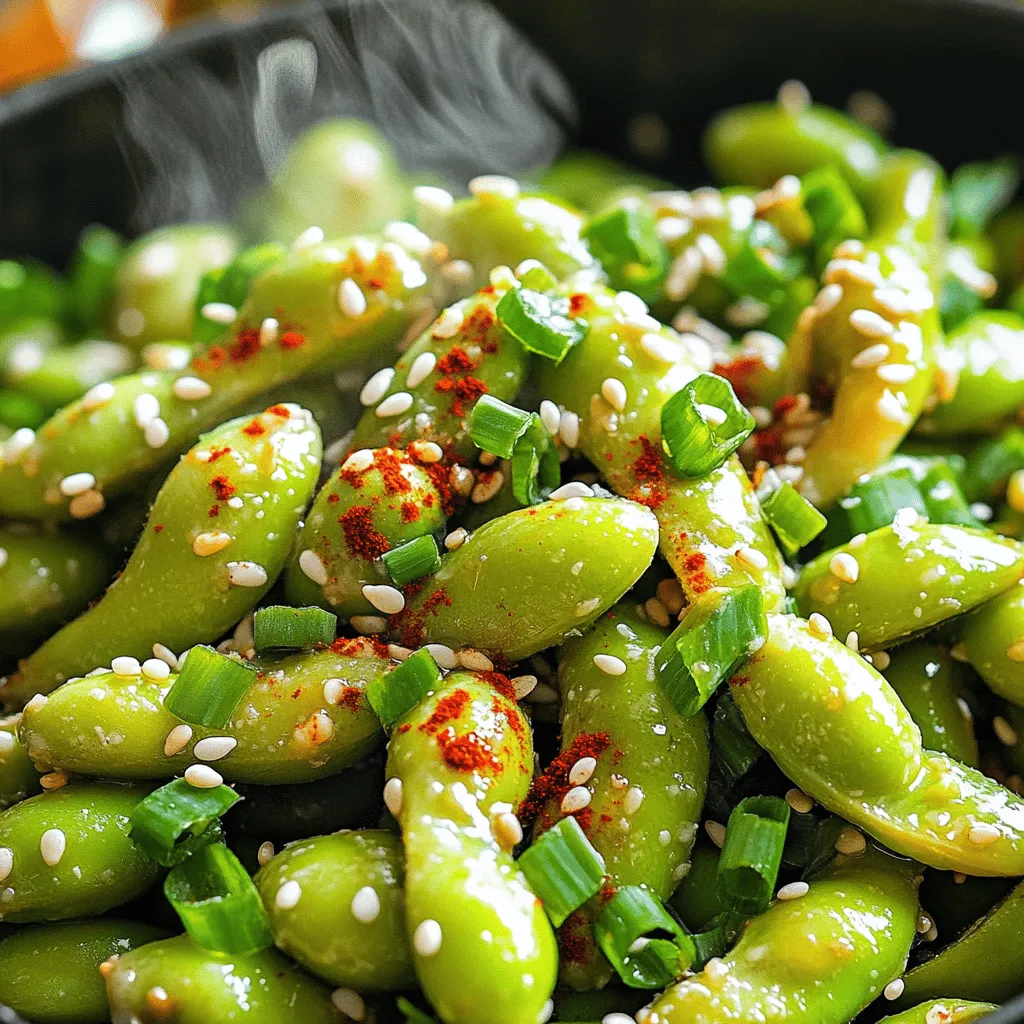 Air Fryer Spicy Garlic Edamame Crispy Snack Recipe