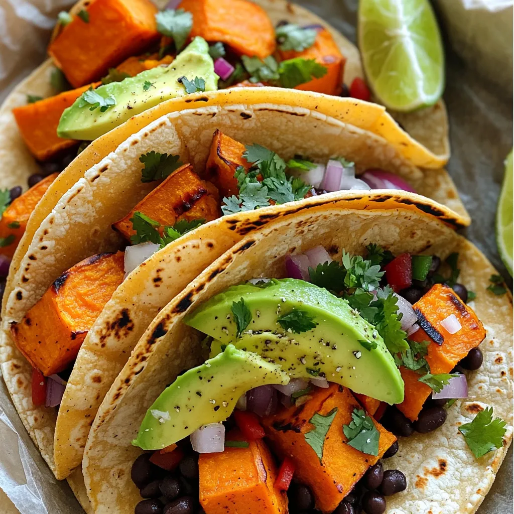 Sweet Potato Black Bean Tacos Sheet Pan Delight