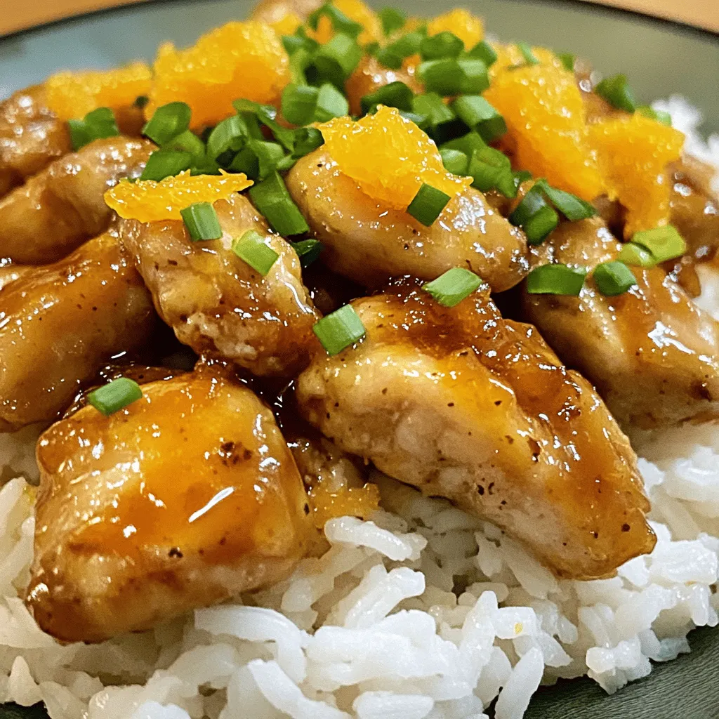 Savory 3 Ingredient Orange Chicken Quick and Easy Meal