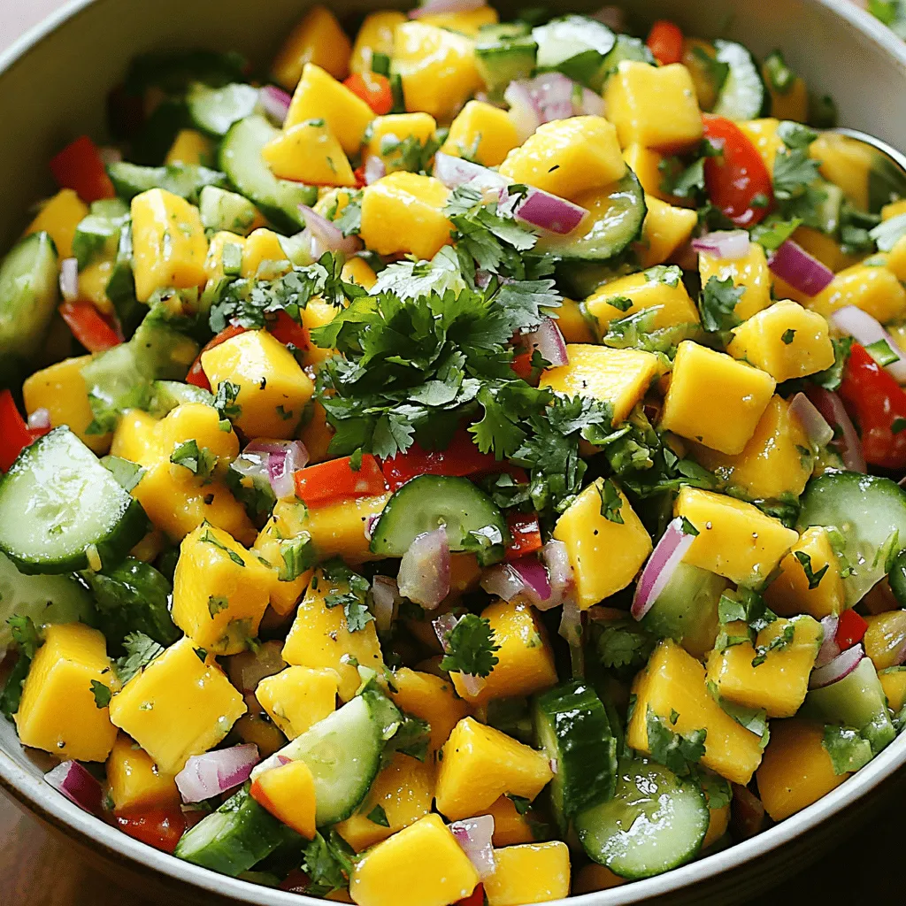 Spicy Mango Cucumber Salad Refreshing and Flavorful Mix