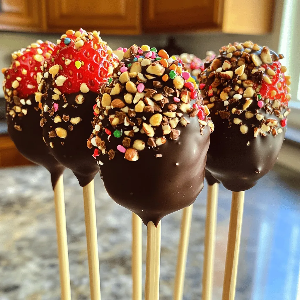 Chocolate Covered Strawberry Pops Delightful Treats