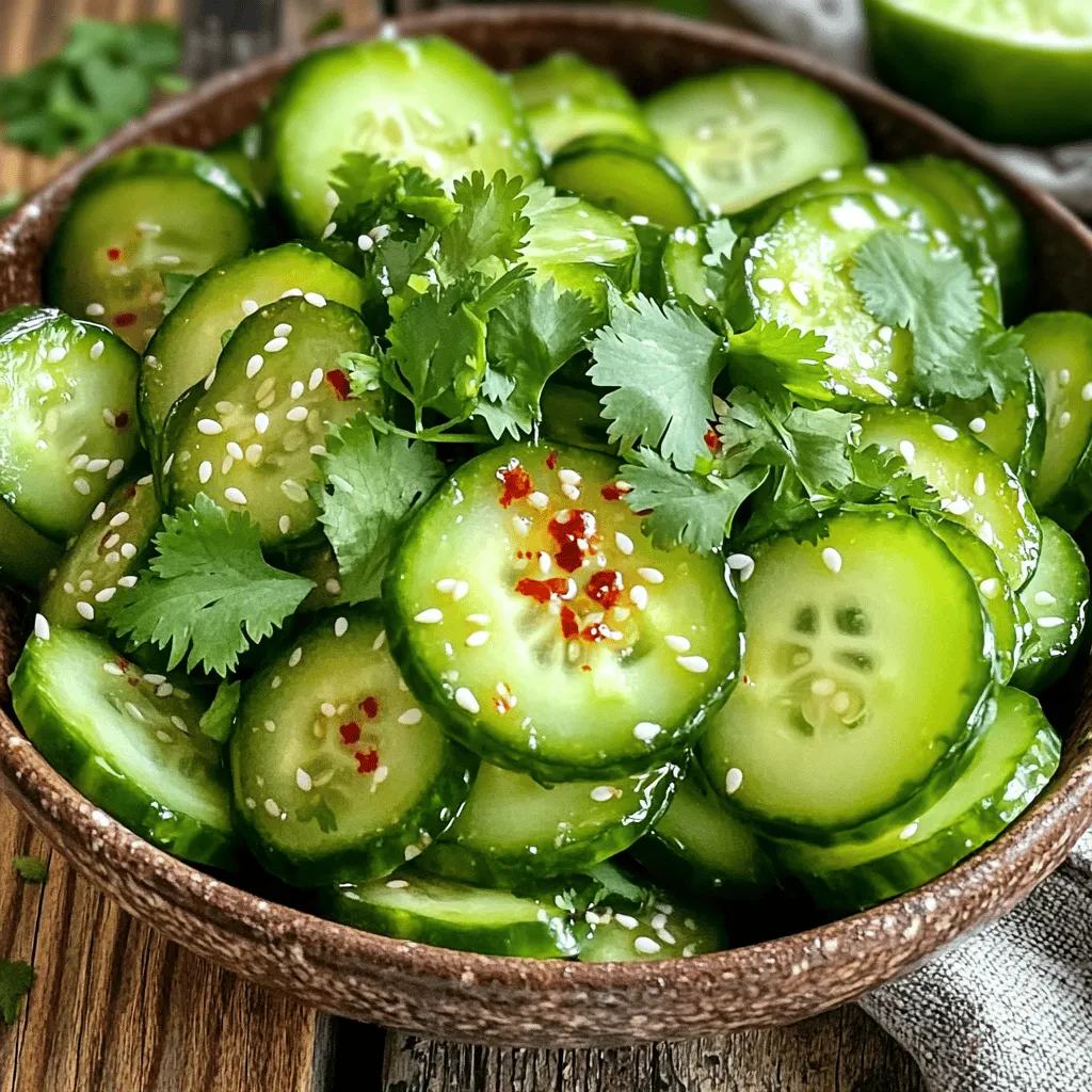 Quick Marinated Cucumbers Fresh and Flavorful Dish