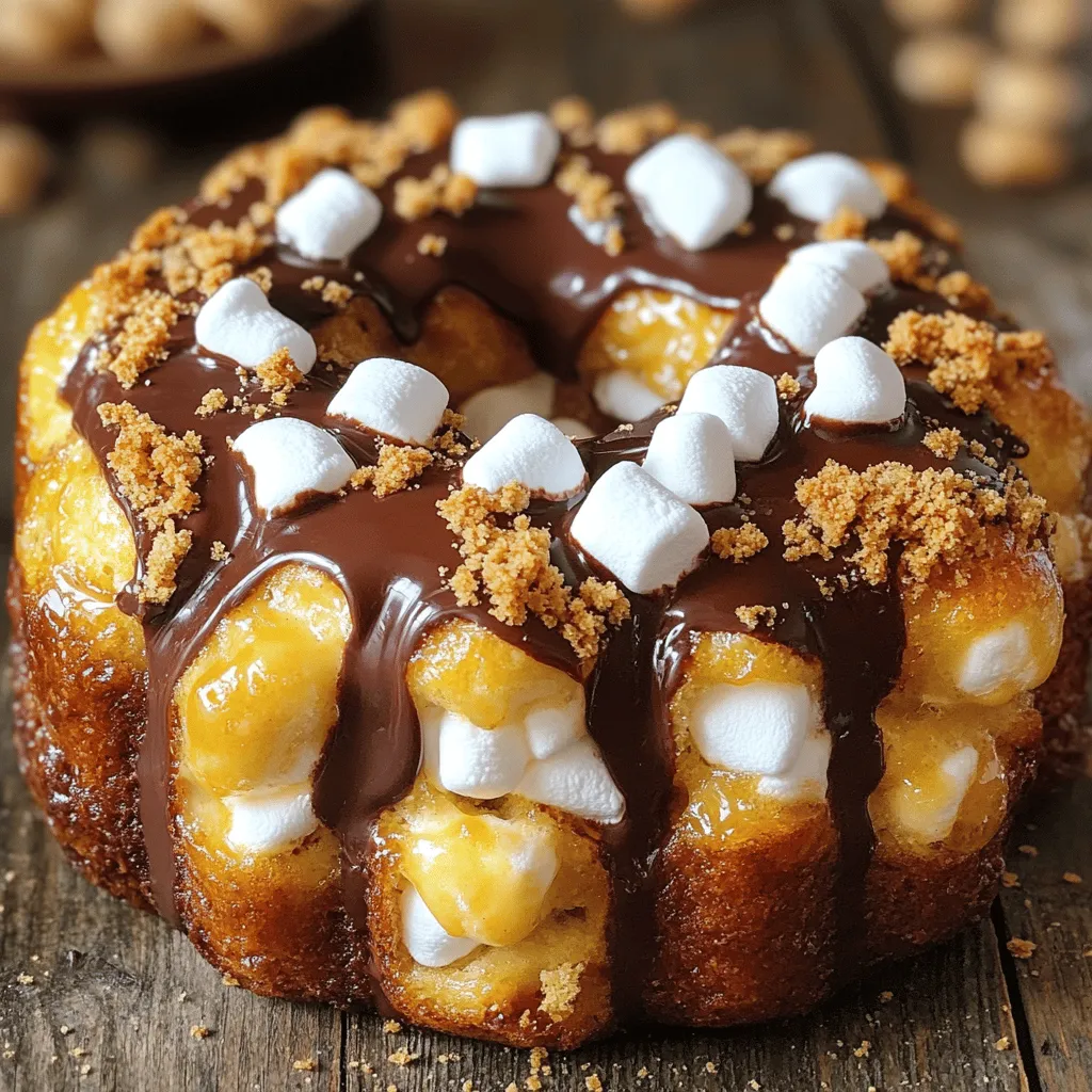 S&#8217;mores Monkey Bread Deliciously Easy Dessert Recipe