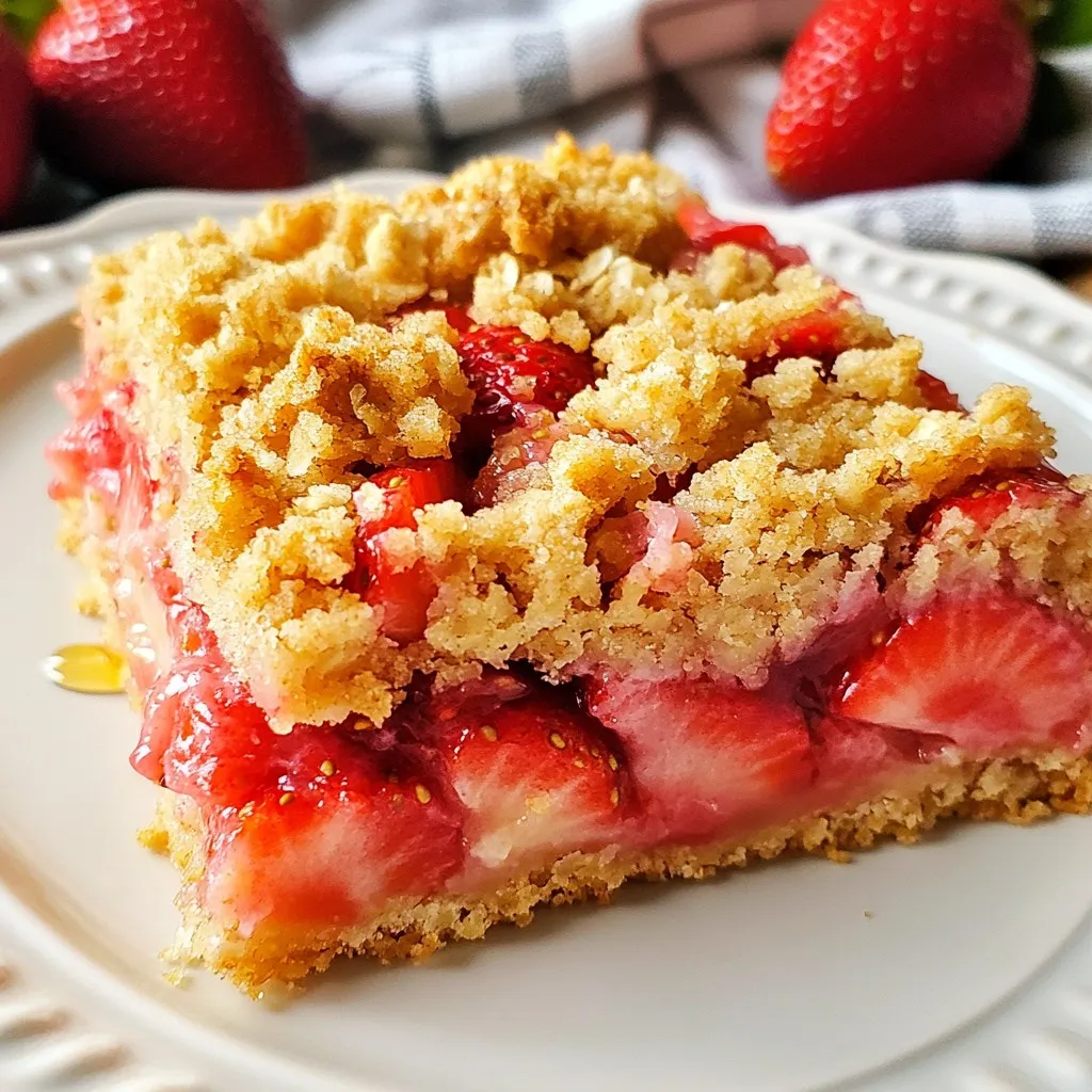 Strawberry Oatmeal Bars Flavorful and Easy Snack