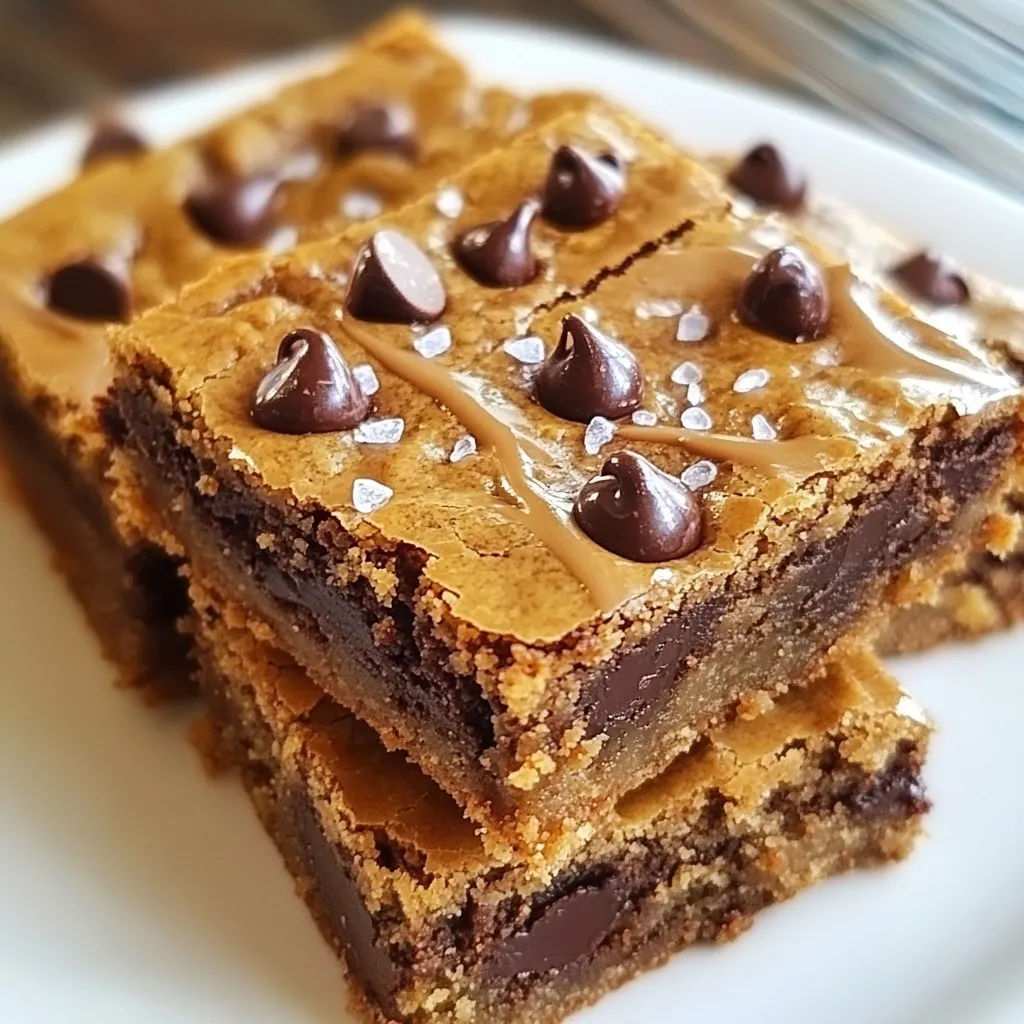 Chocolate Chip Peanut Butter Blondies Delightful Treat