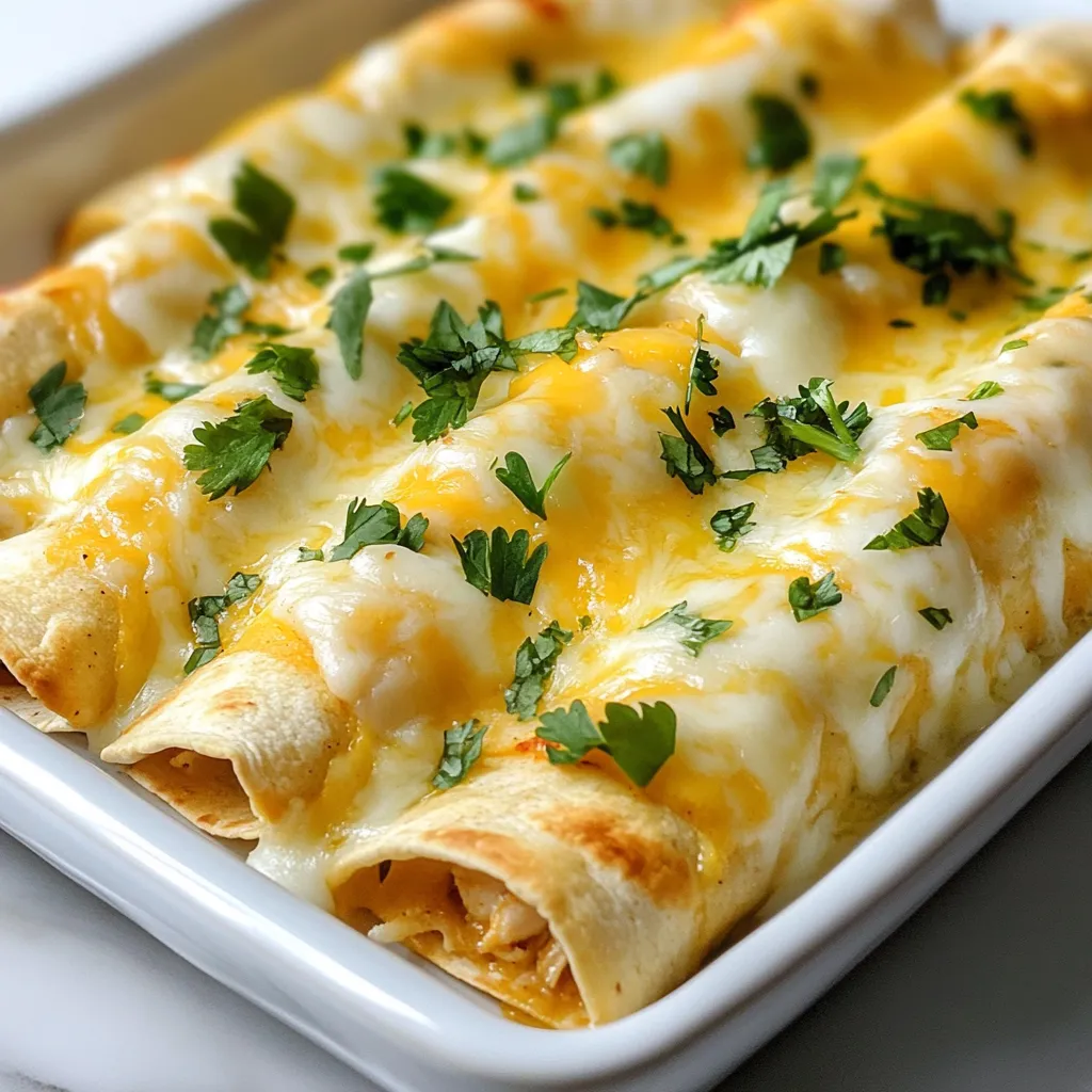 Chicken Enchiladas with White Sauce Rich and Flavorful