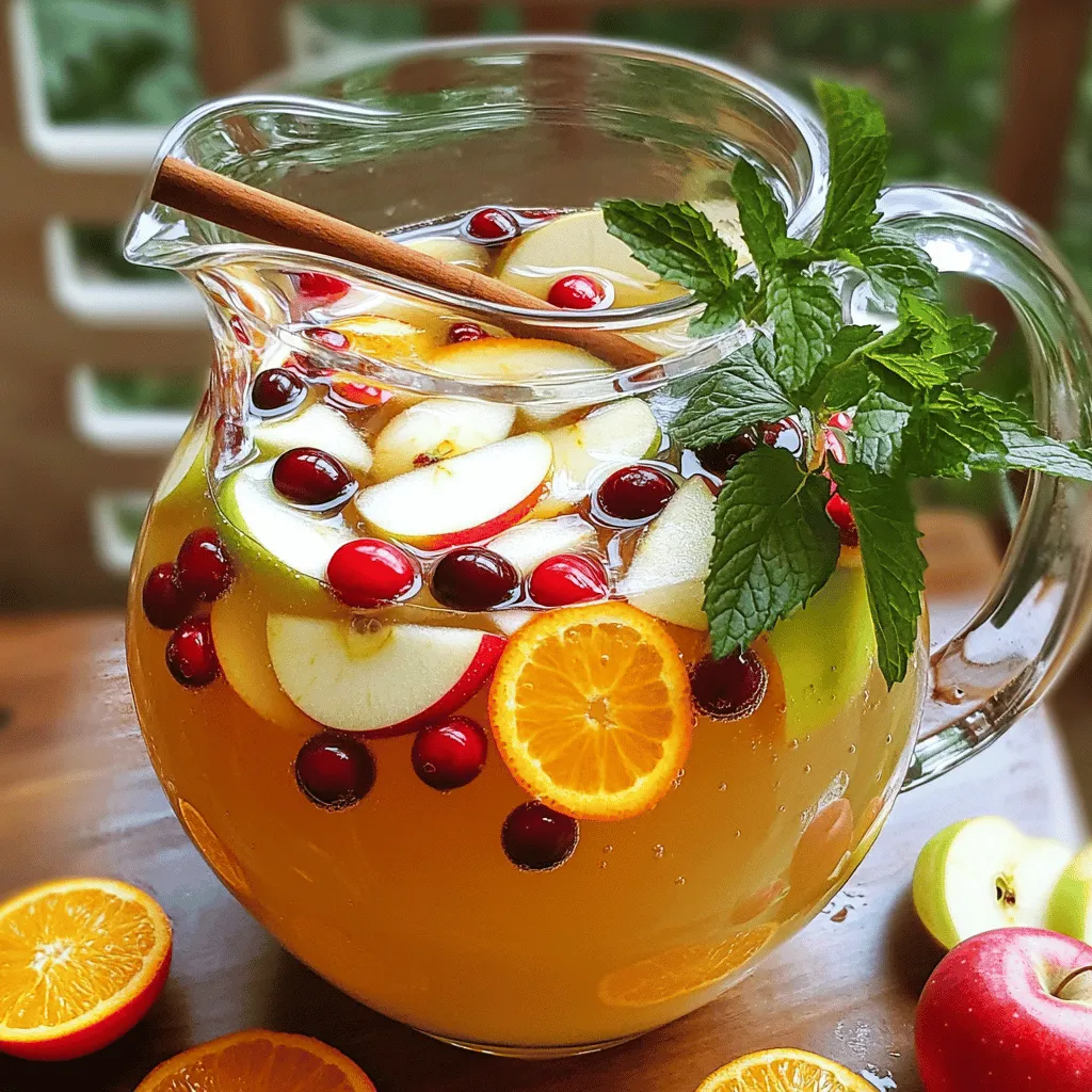 Apple Cider Sangria with Cranberries Flavor Burst