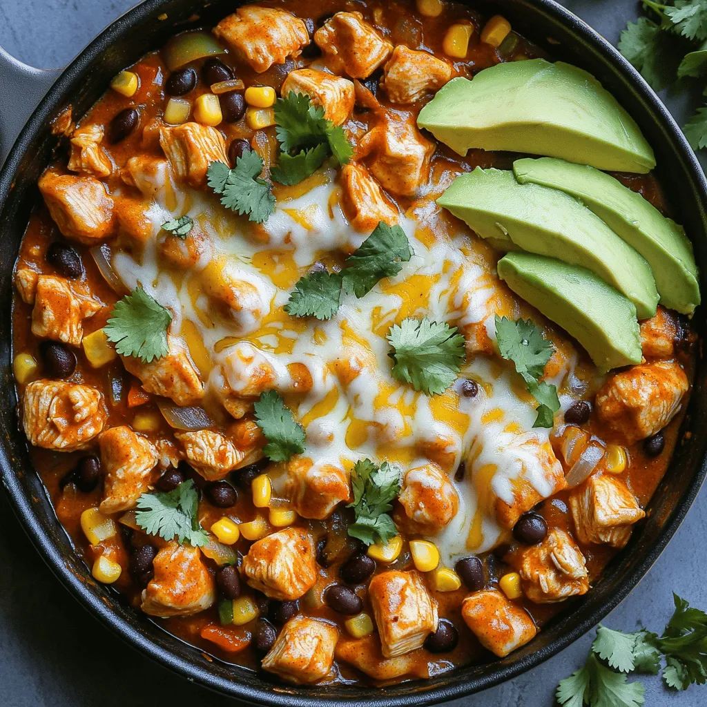 Easy Chicken Enchilada Skillet Tasty One-Pan Meal