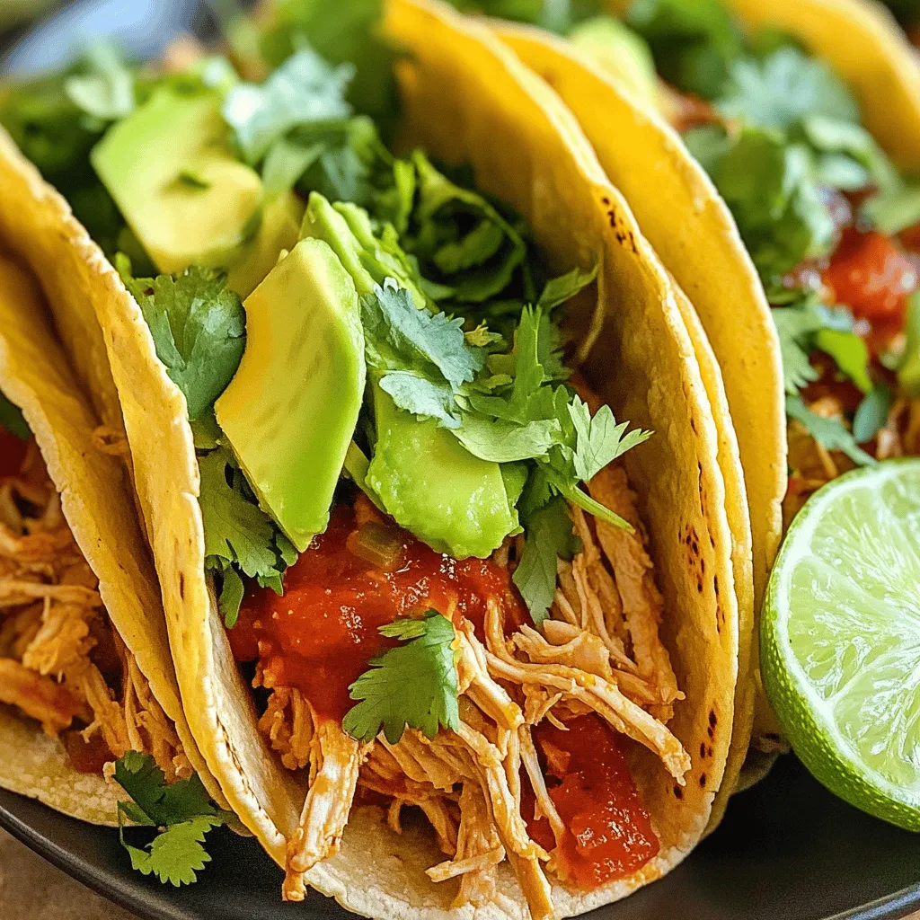 Spicy Pulled Chicken Tacos Flavorful and Simple Meal
