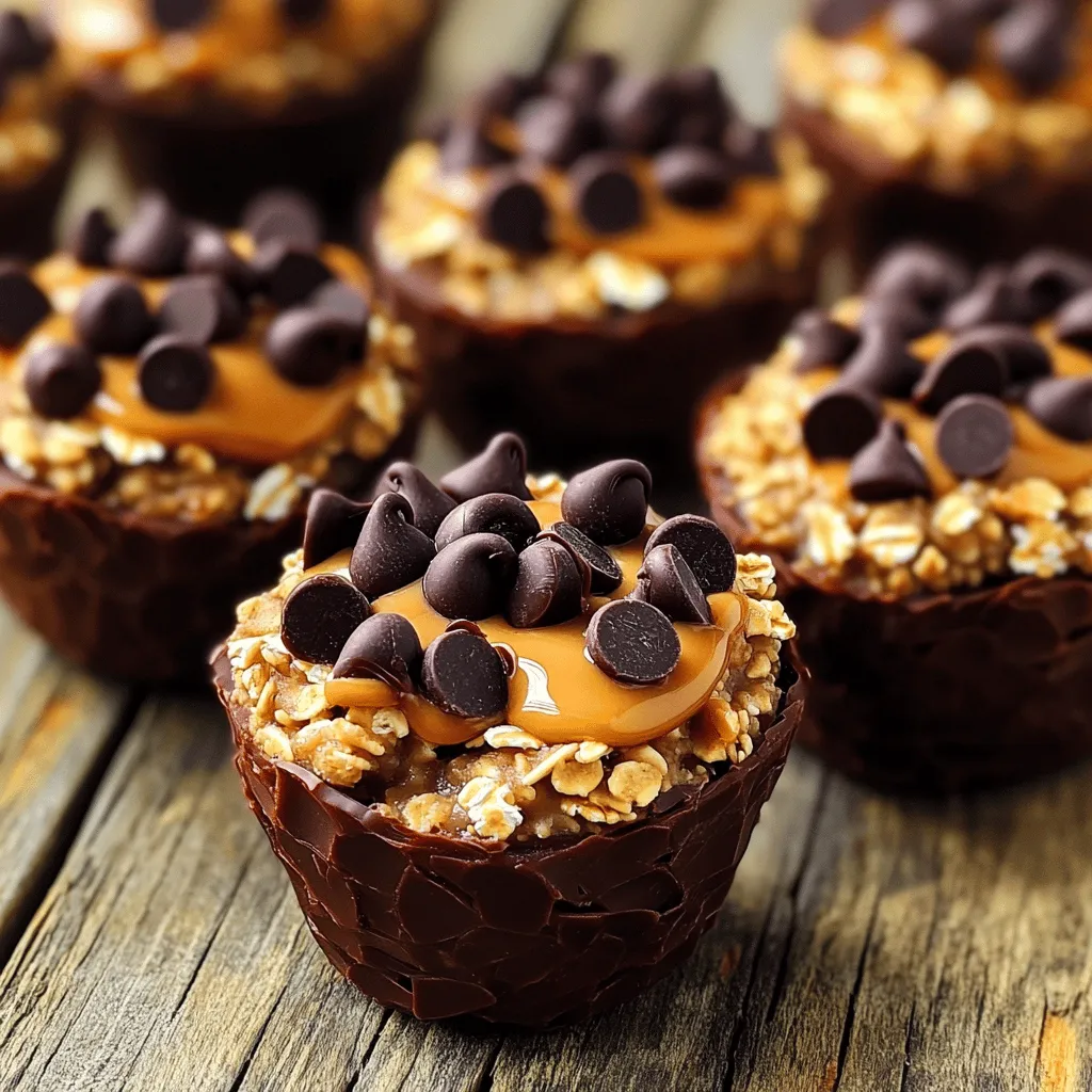 Chocolate Peanut Butter Oatmeal Cups Healthy Snack Option