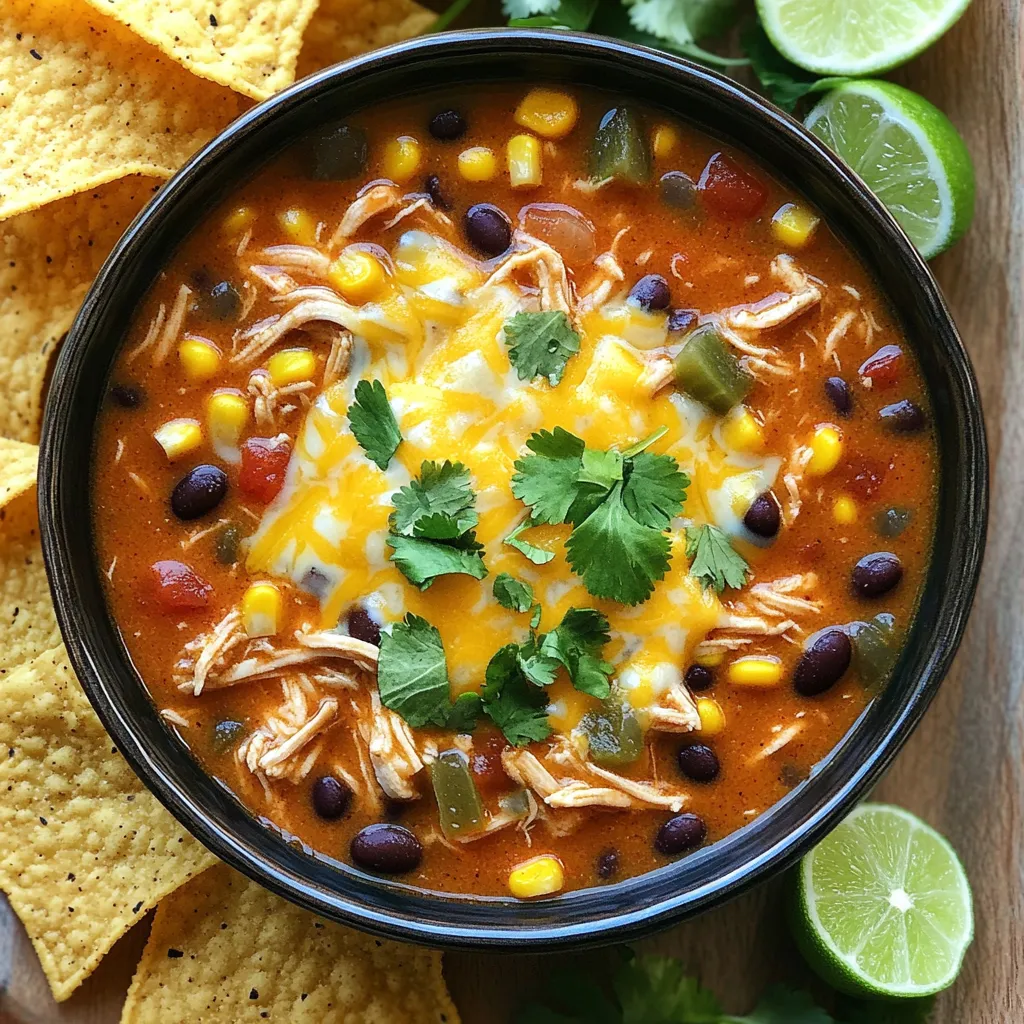 Slow Cooker Chicken Enchilada Soup Hearty and Easy Meal