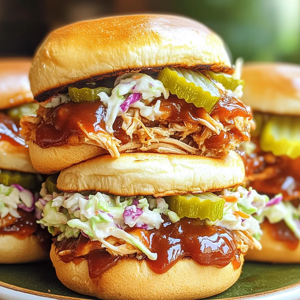 BBQ Pulled Chicken Sliders Slow Cooker Delight