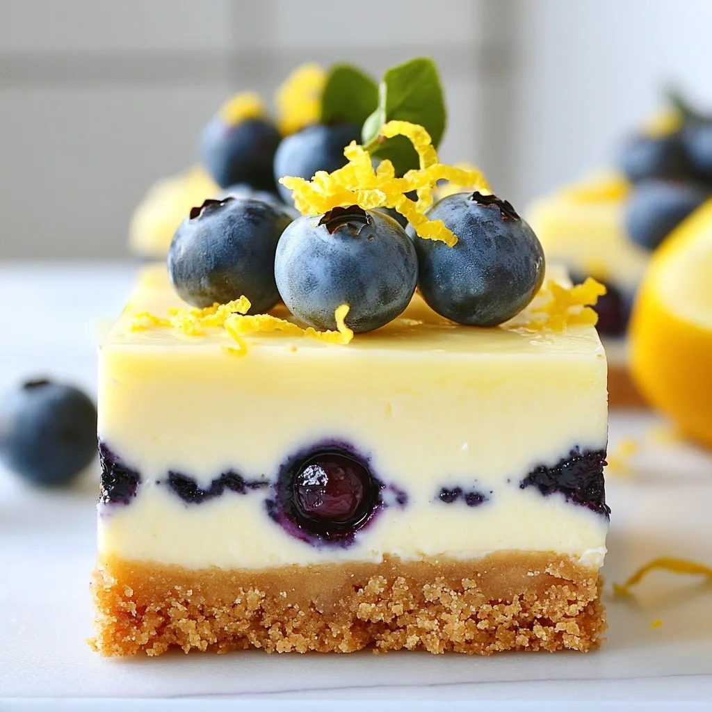 Lemon Blueberry Cheesecake Bars Easy and Flavorful Treat