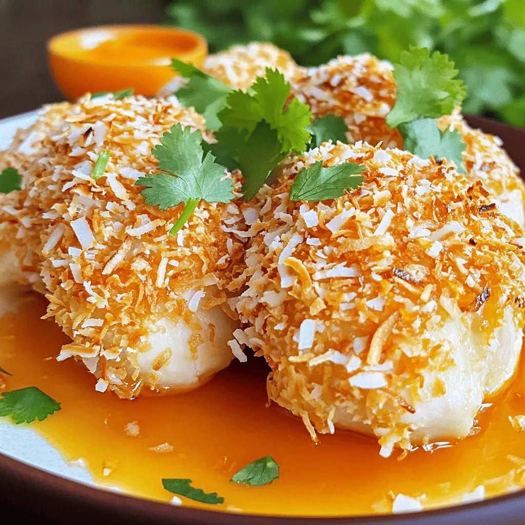 Coconut Chicken with Apricot Sauce Flavorful Delight