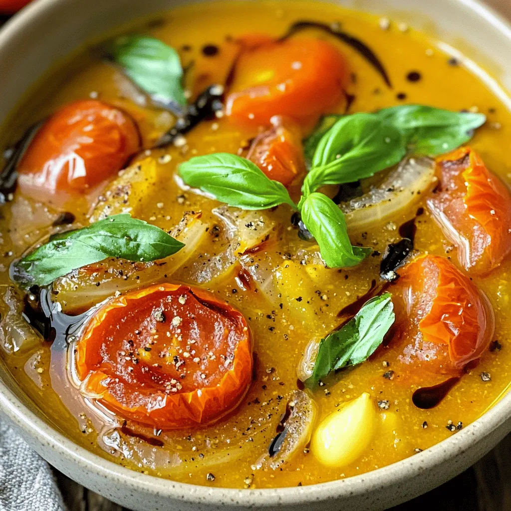 Roasted Tomato Basil Soup Comforting and Savory Dish