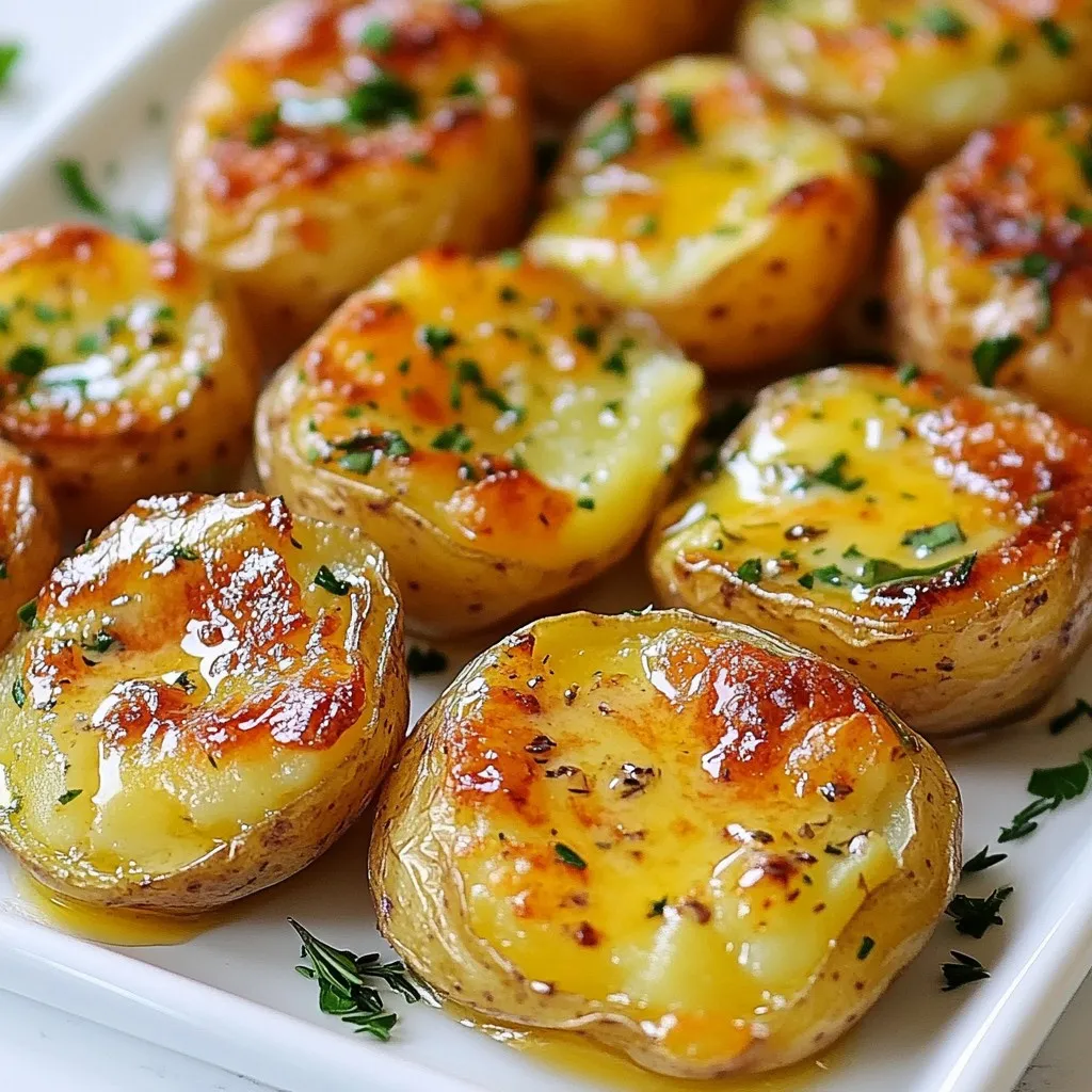 Smashed Garlic Butter Potatoes Tasty and Simple Recipe