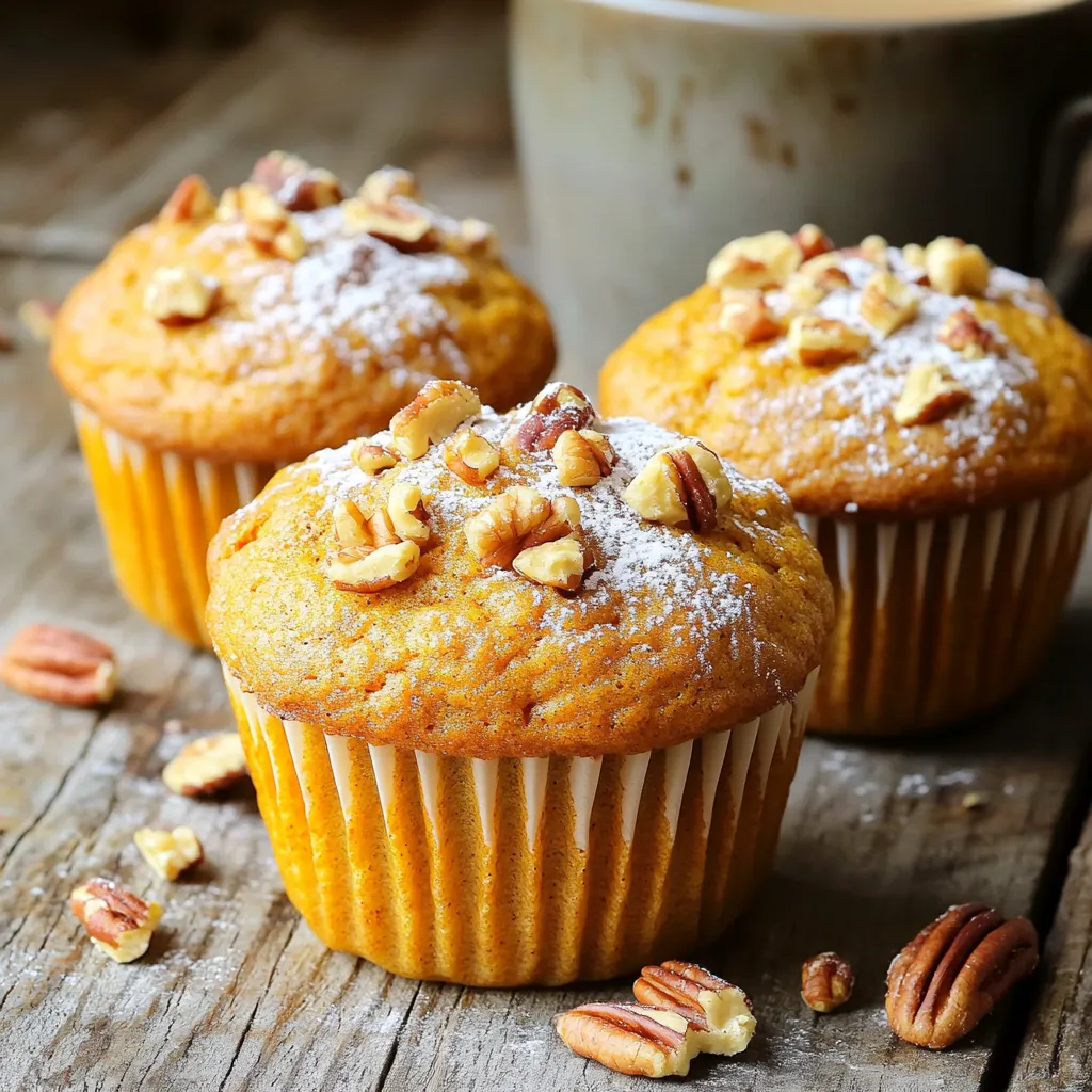 Pumpkin Pecan Muffins Bakery Style Simple Recipe