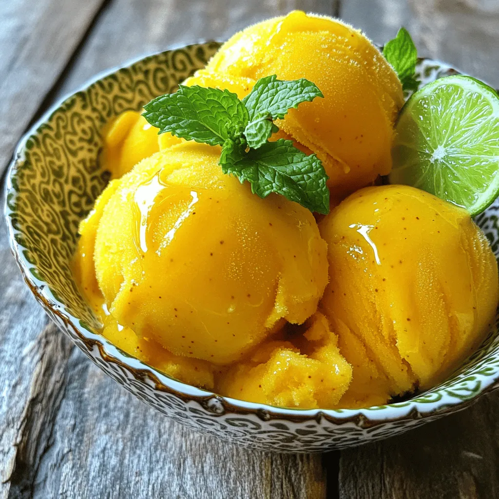 Mango Chili Lime Sorbet Refreshing and Zesty Delight