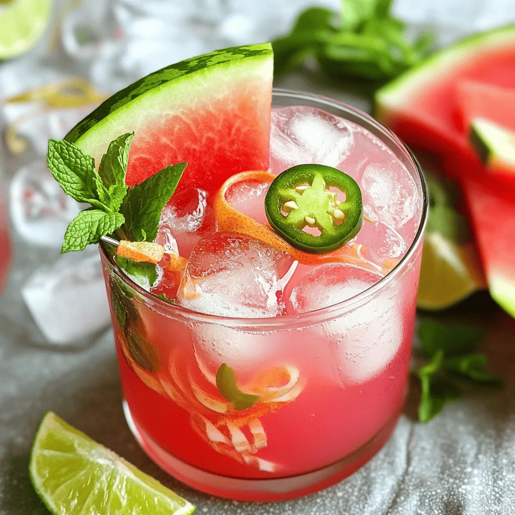Spicy Watermelon Margarita Mocktail Refreshing Drink