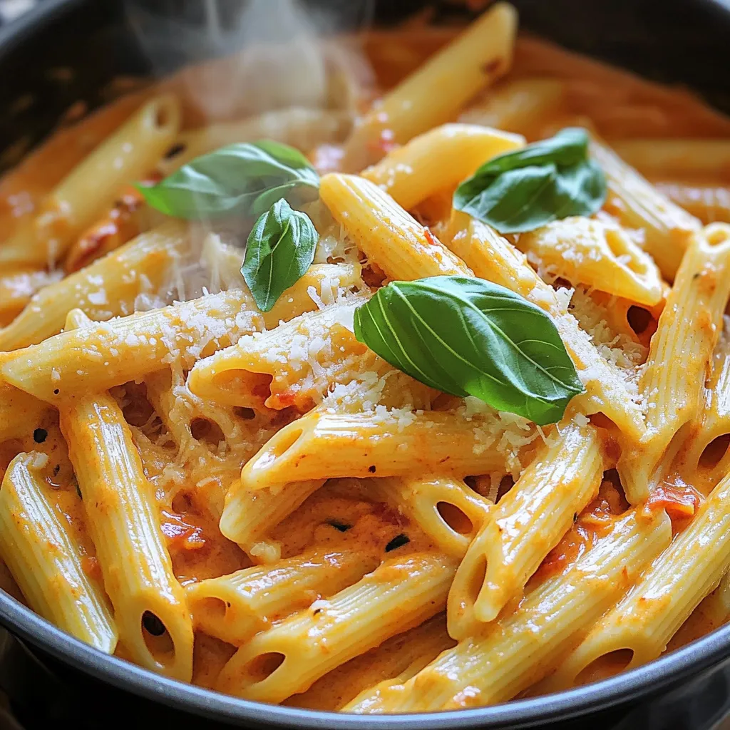 One-Pot Creamy Roasted Red Pepper Pasta Delight