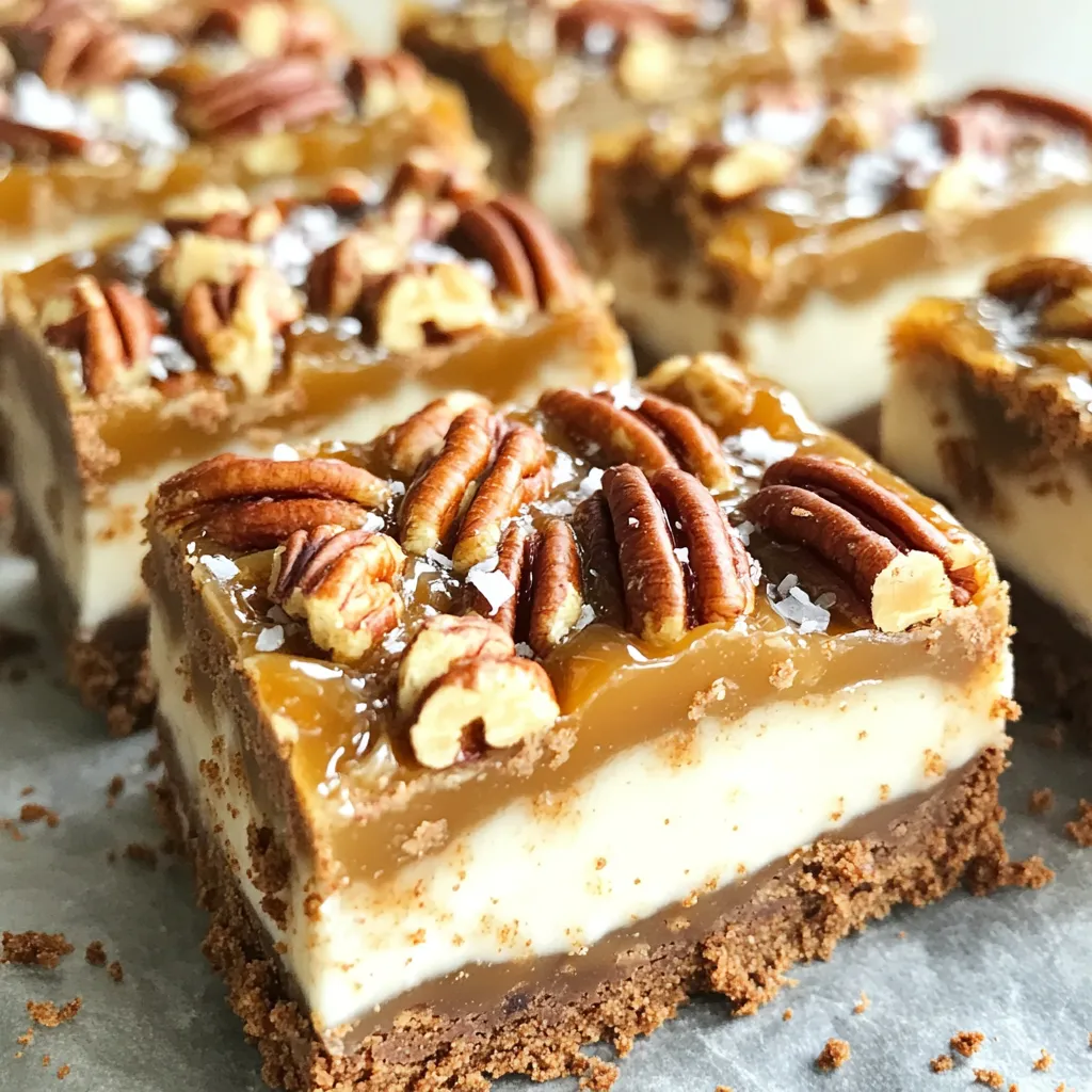 No-Bake Salted Caramel Pecan Pie Bars Delightful Treat
