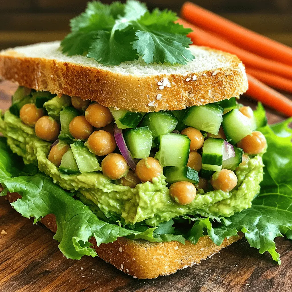 Avocado Chickpea Salad Sandwiches Crunchy and Healthy