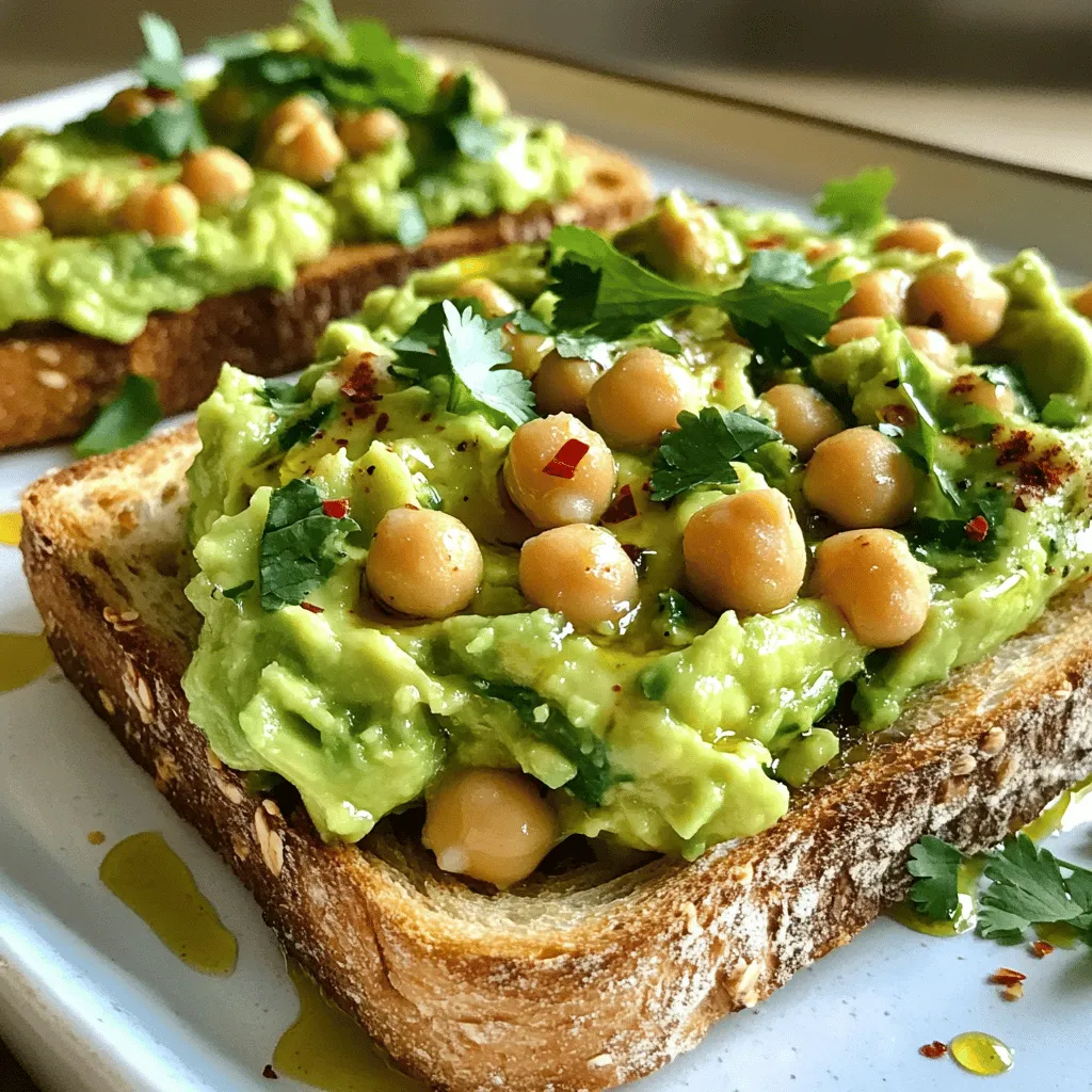Chickpea Avocado Smash Toast Delightful and Easy Recipe