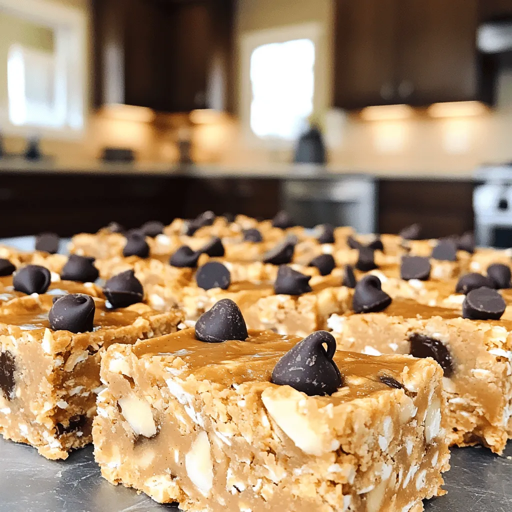Peanut Butter Chocolate Chip Energy Bars Simple Recipe