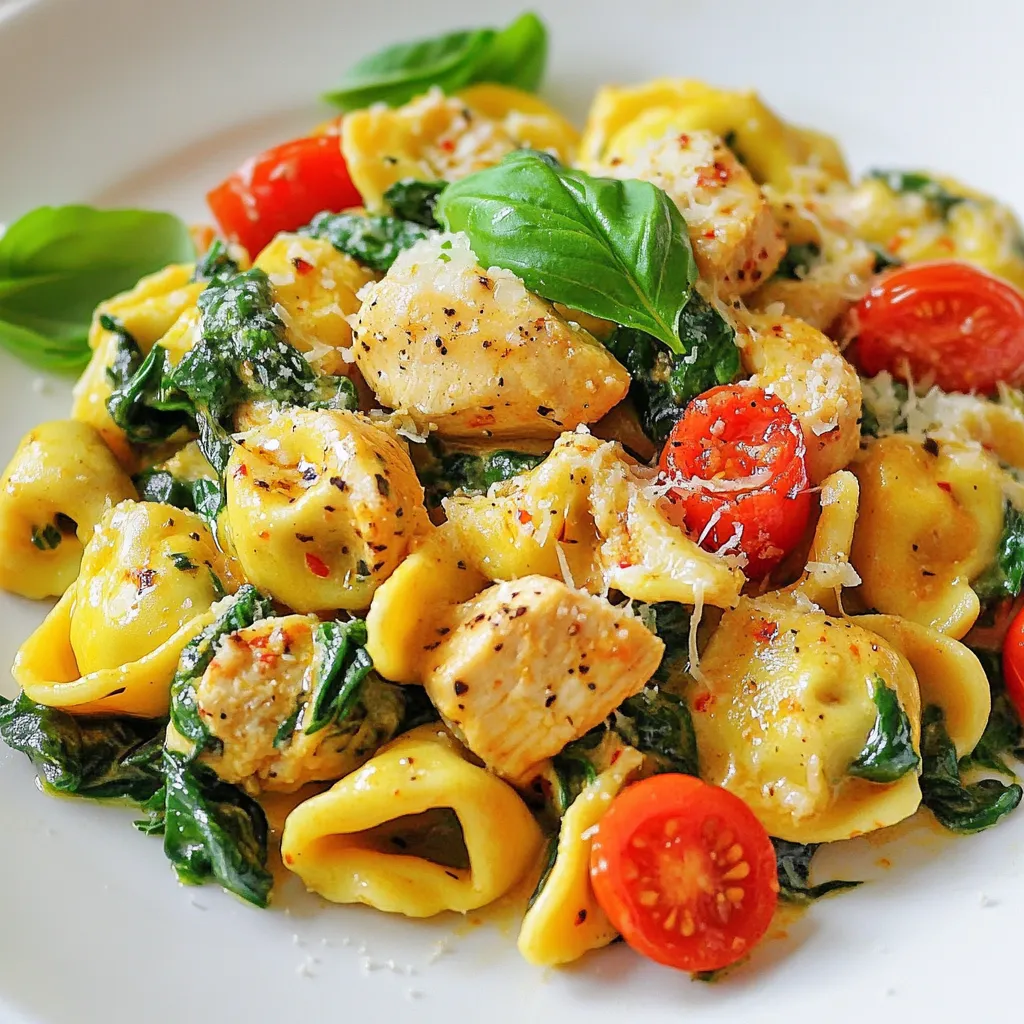 Spicy Garlic Butter Chicken Tortellini Delight
