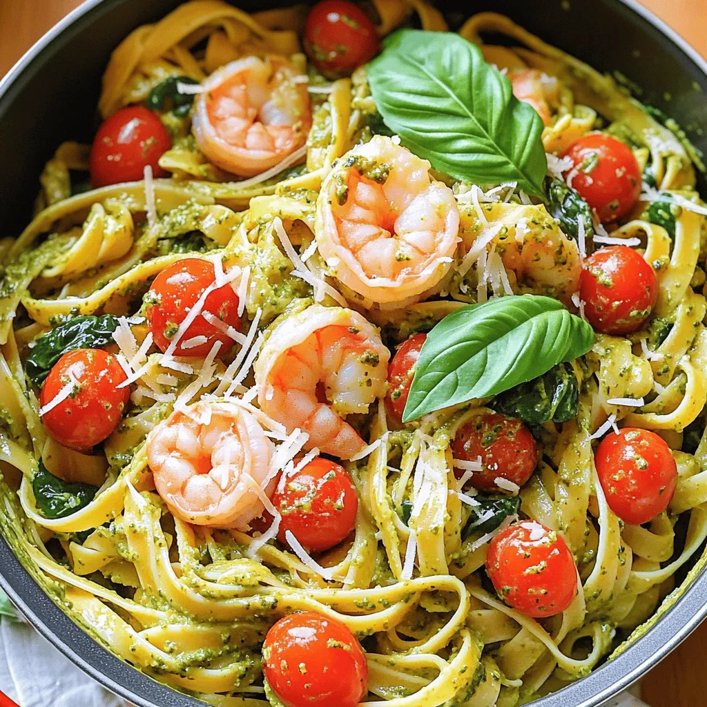 Creamy Pesto Shrimp Pasta One Pot Delight Recipe