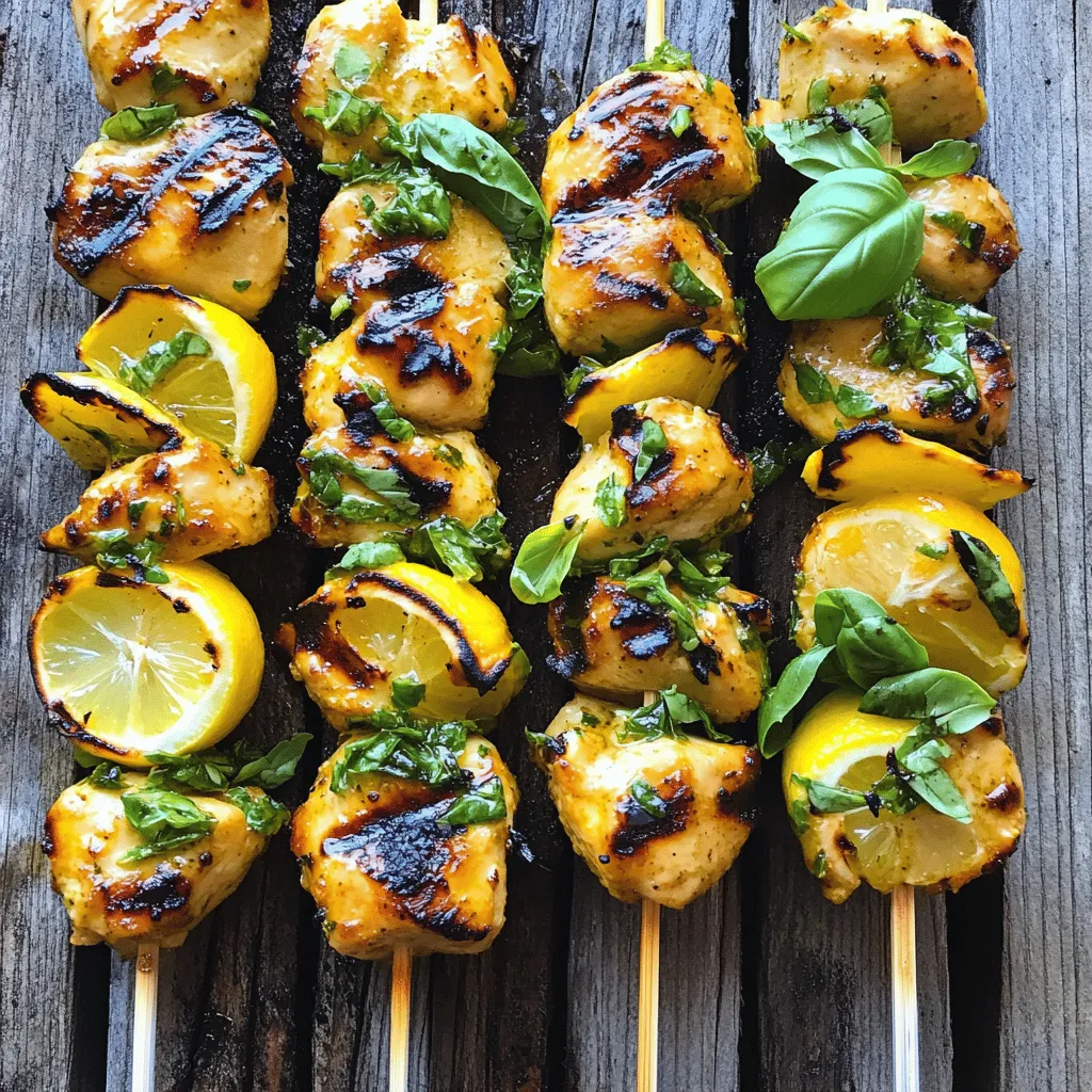 Lemon Basil Chicken Skewers Irresistible Grilling Delight