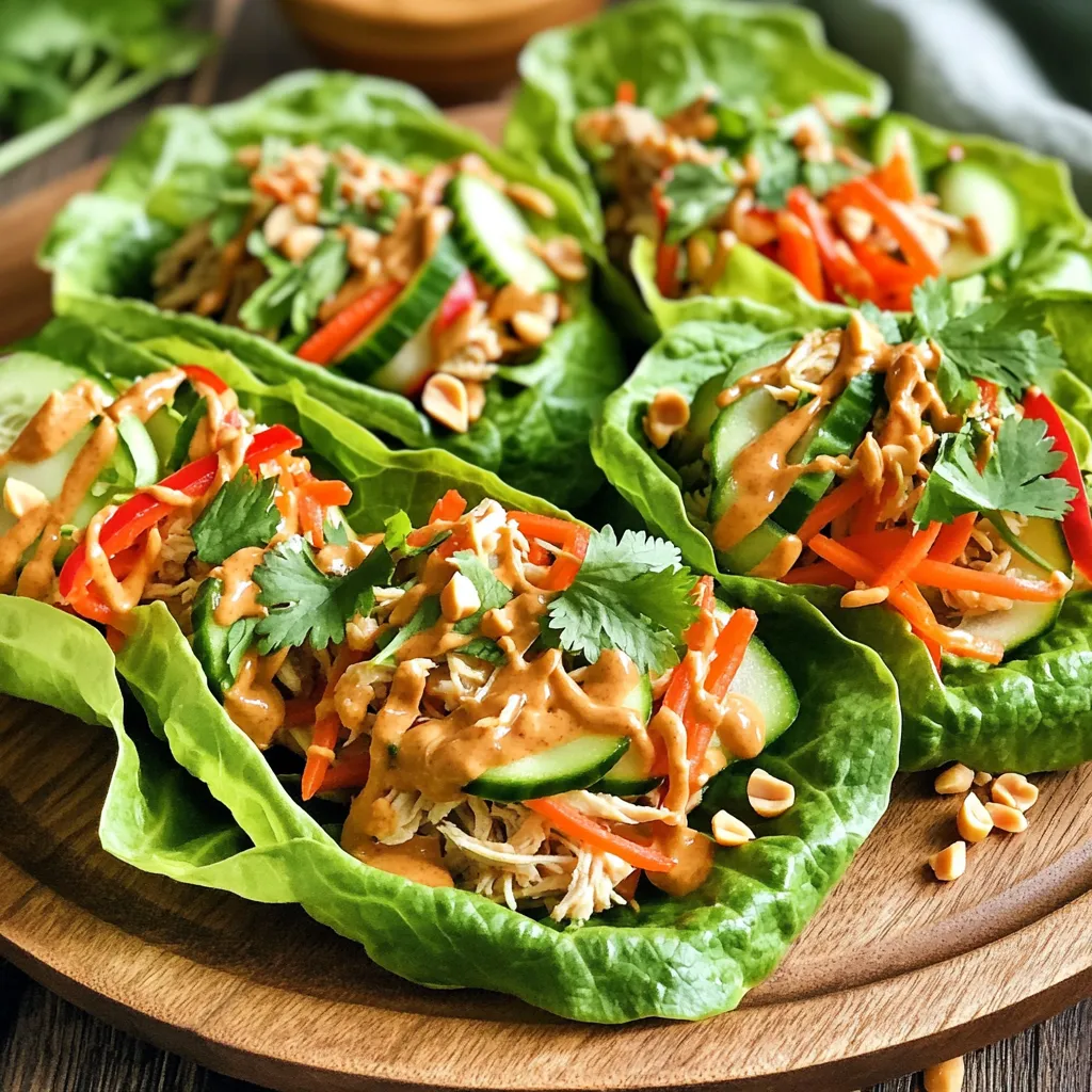 Spicy Thai Peanut Chicken Wraps Quick and Easy Recipe