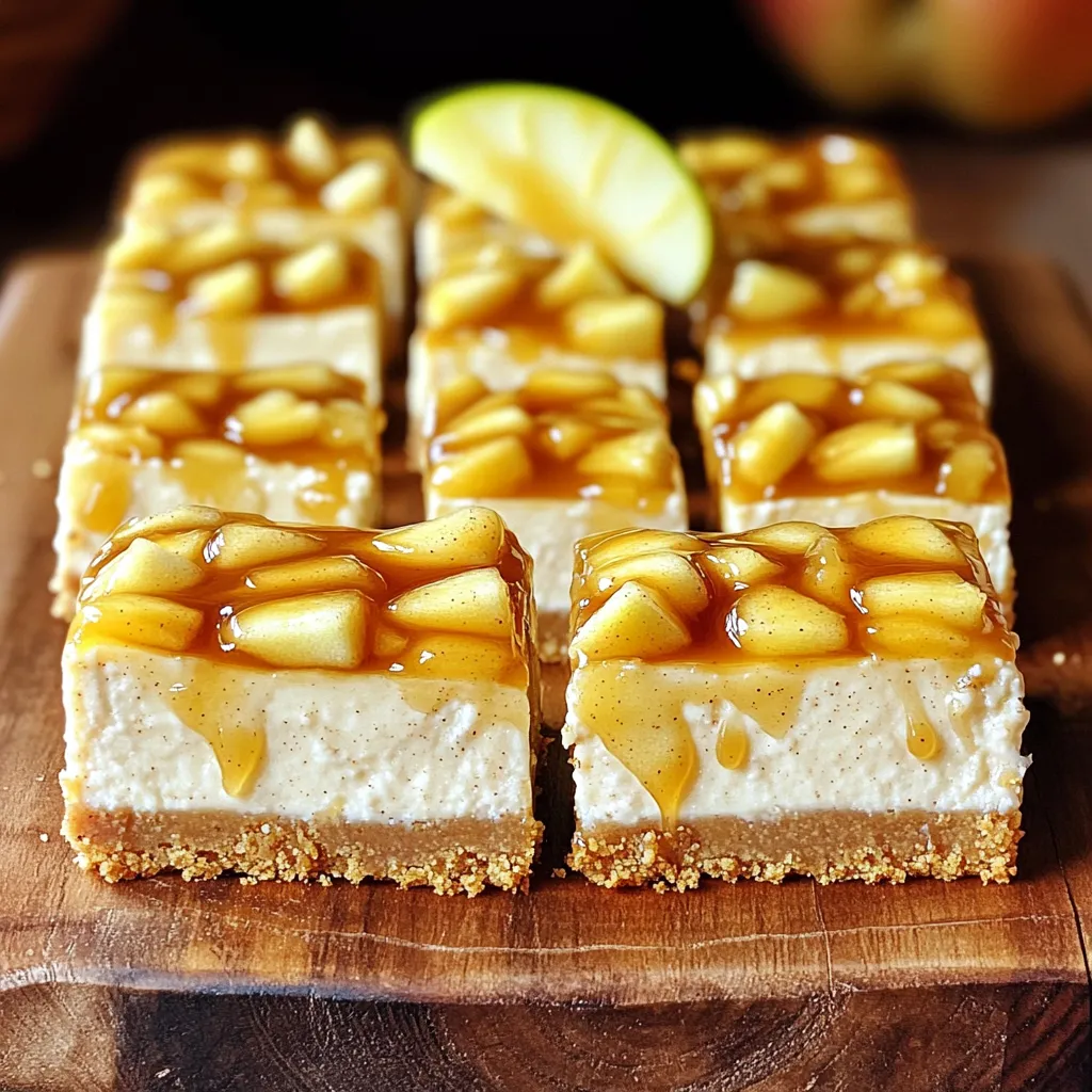 Caramel Apple Cheesecake Bars Irresistible Dessert Delight
