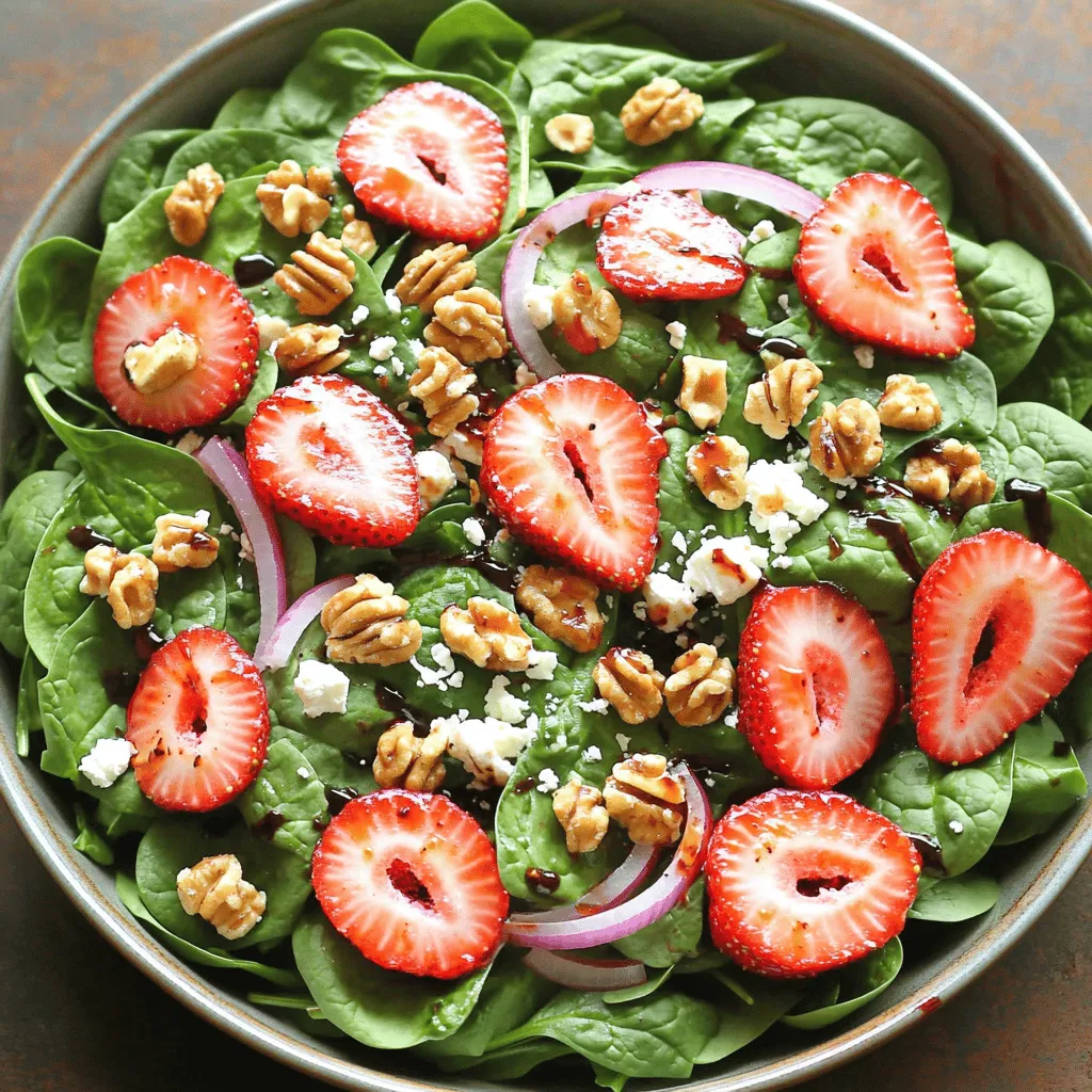 Spinach Strawberry Walnut Salad Fresh and Flavorful Delight