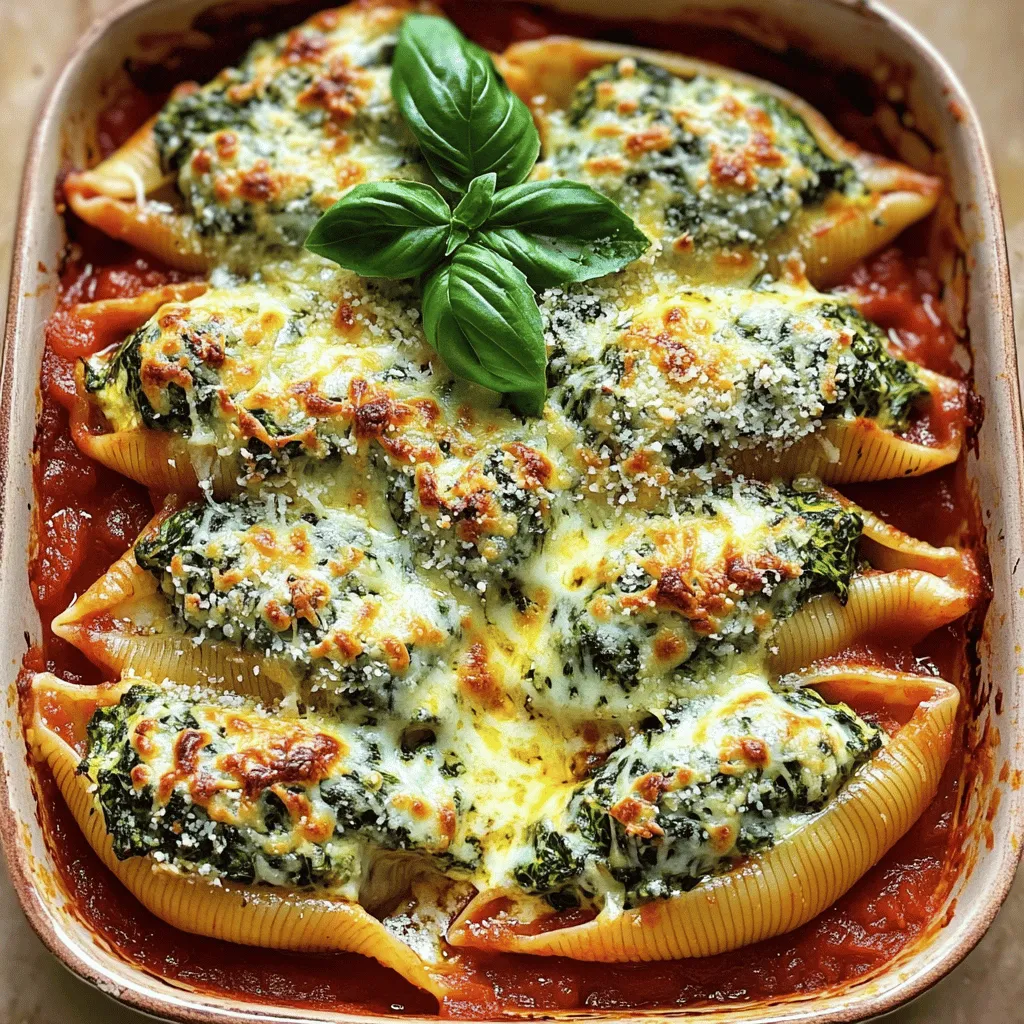 Cheesy Spinach Stuffed Shells Flavorful Dinner Delight
