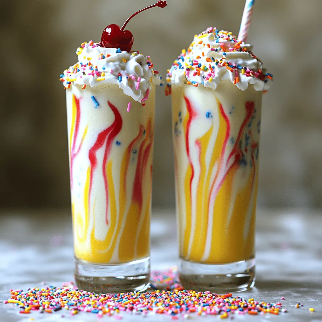 Delicious Birthday Cake Milkshake Fun Treat Recipe