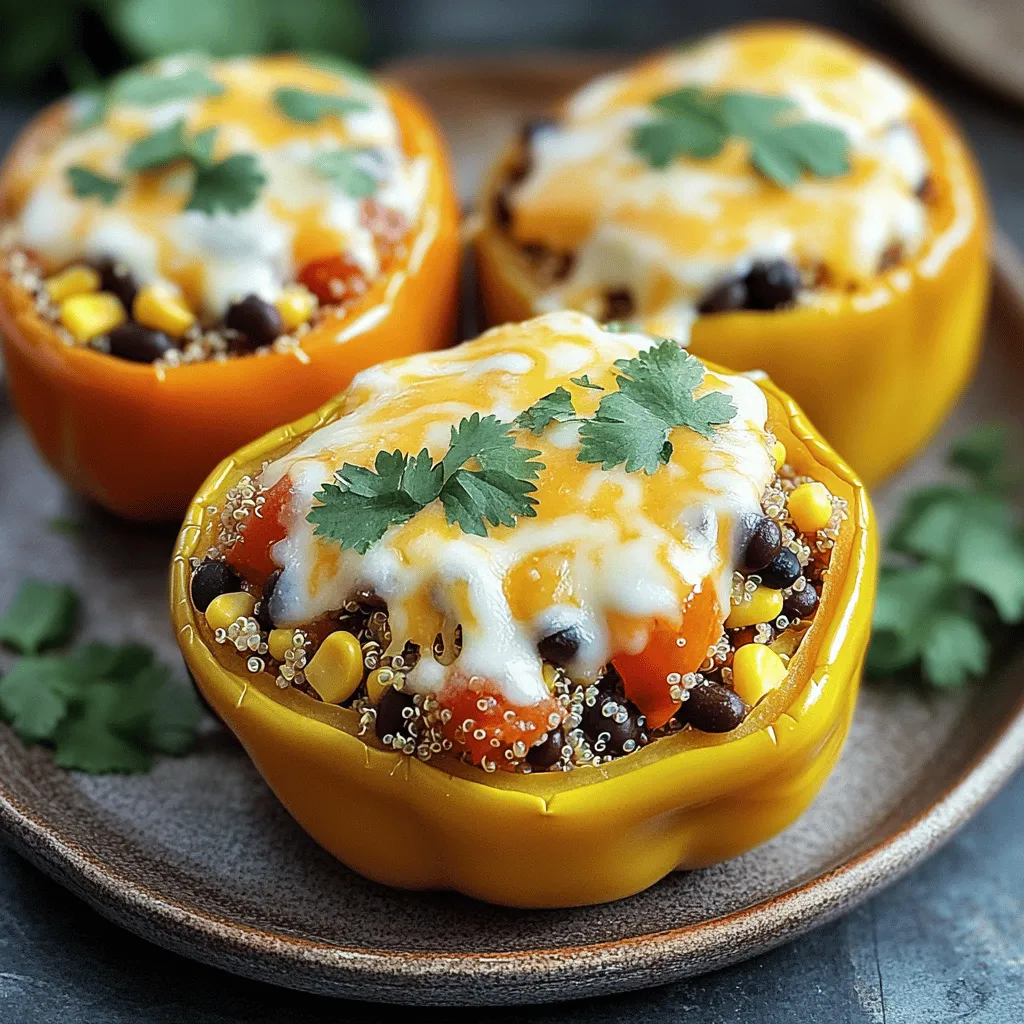 Taco Seasoned Quinoa Stuffed Peppers Delight