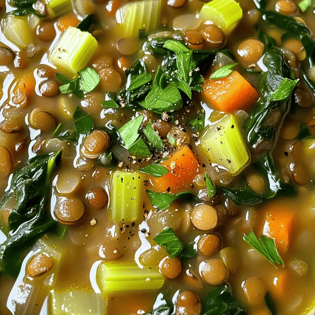 Lentil Soup with Spinach Healthy and Flavorful Meal