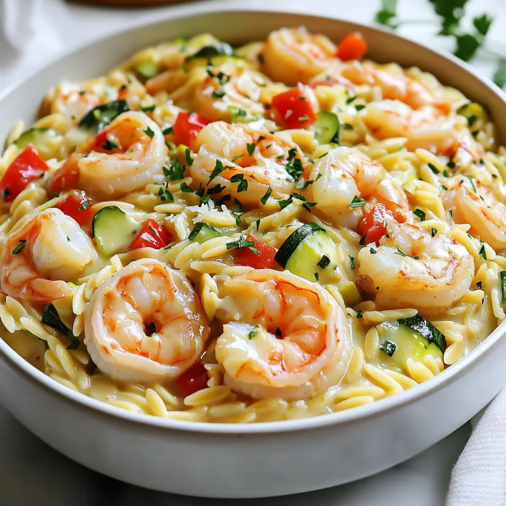 Creamy Cajun Shrimp Orzo One Pot Delight