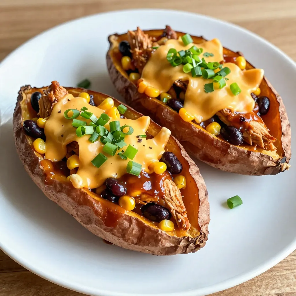 BBQ Chicken Stuffed Sweet Potatoes Flavorful Delight