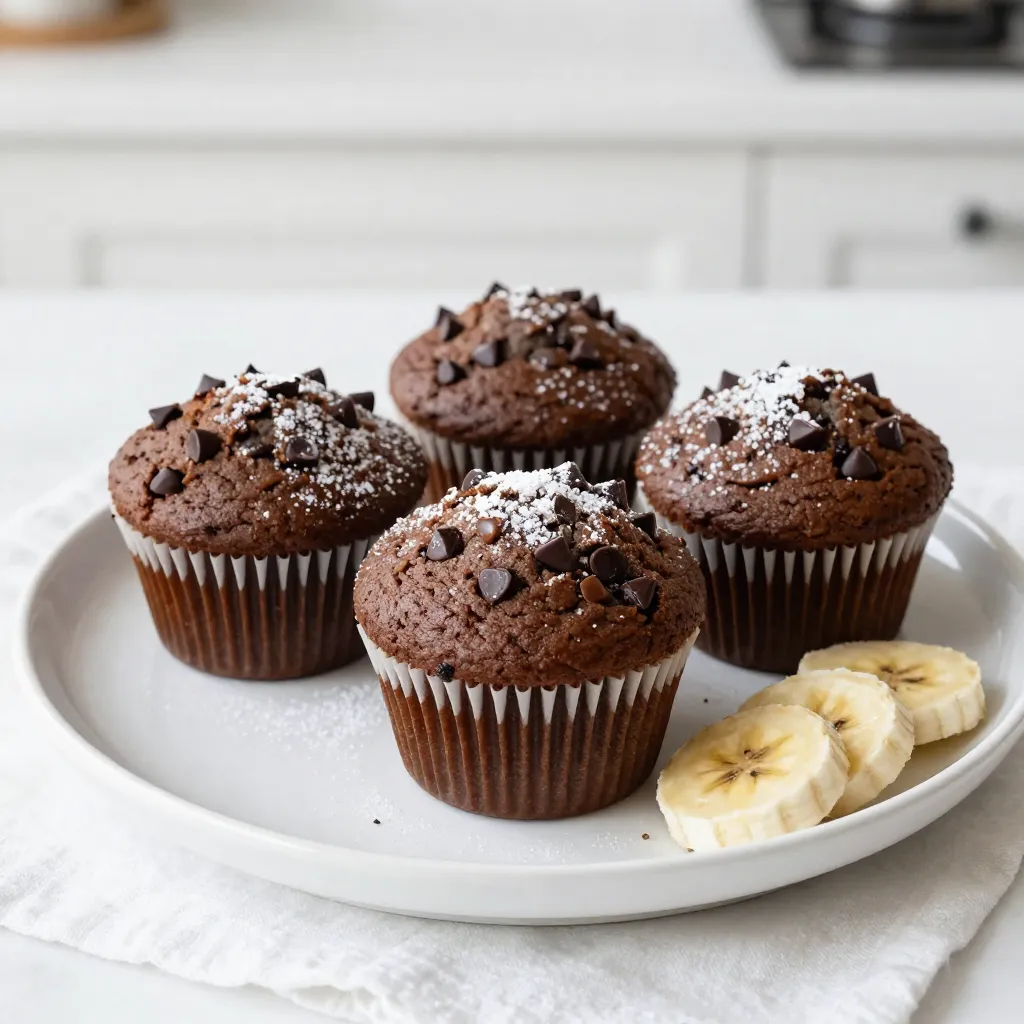 Delicious Double Chocolate Banana Muffins Recipe