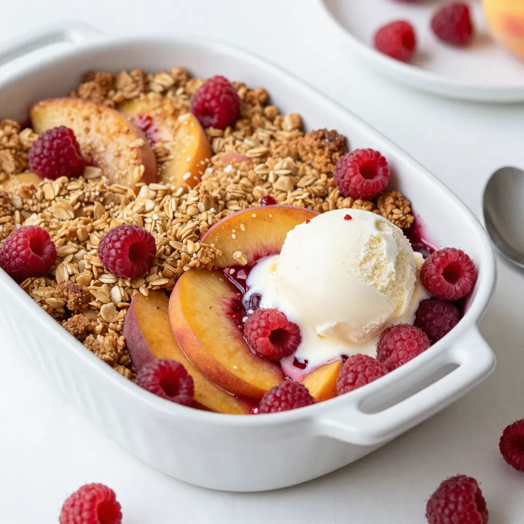 Peach Raspberry Crisp Irresistible Summer Dessert Delight