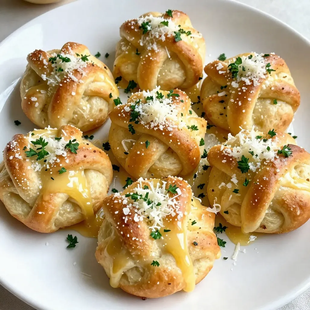 Savory Garlic Butter Parmesan Knots Easy and Delicious