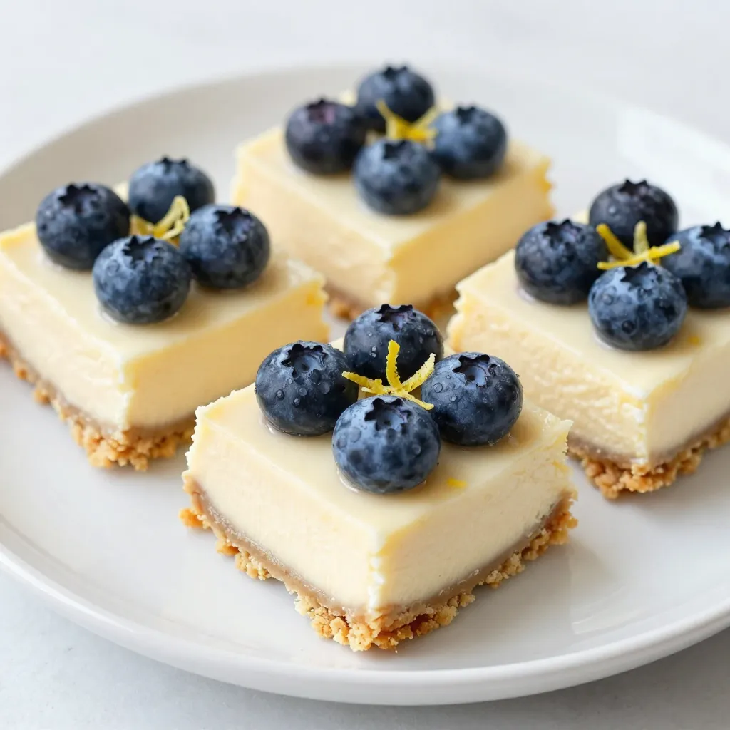 Lemon Blueberry Cheesecake Bars Easy and Delicious Treat