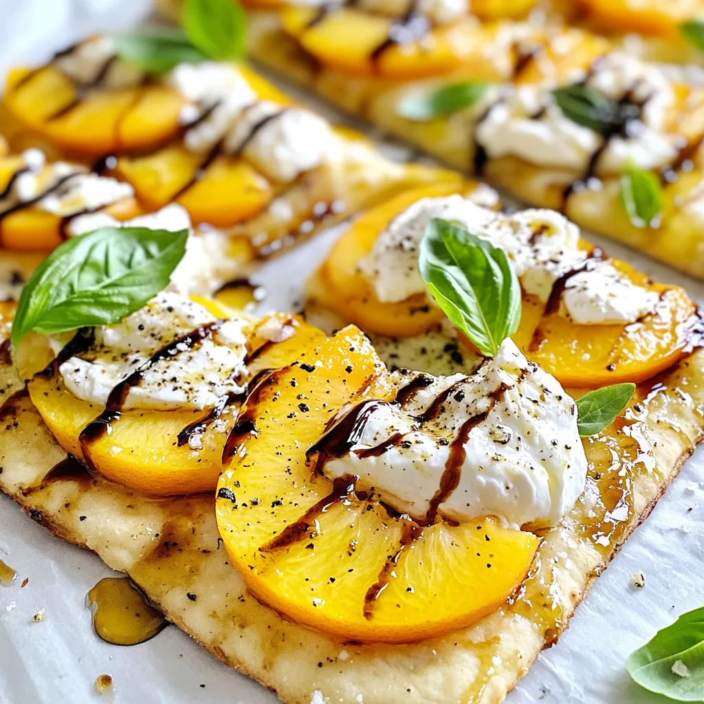 Peach Burrata Flatbread Delightful Summer Dish