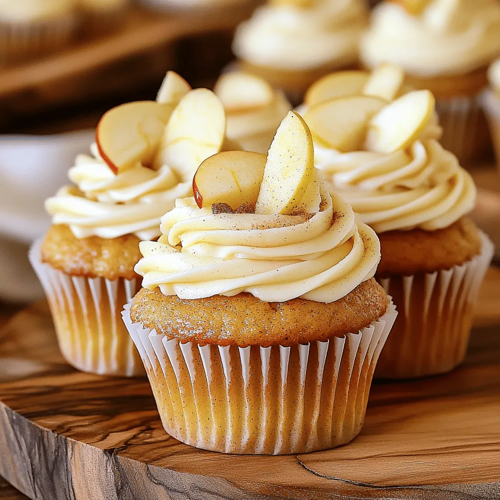 Apple Cider Cupcakes with Maple Frosting Delight